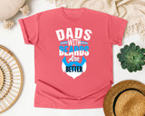 Dads With Beards Are Better White 3 graphic tee in Watermelon
