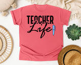 Teacher Life Pen graphic tee in Watermelon