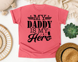 My Daddy Is My Hero White 5 graphic tee in Watermelon
