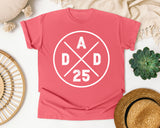 Dad Est 25 White graphic tee in Watermelon