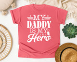 My Daddy Is My Hero White 6 graphic tee in Watermelon