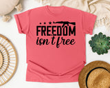 Freedom Isn't Free White graphic tee in Watermelon