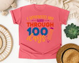 I Sparkled My Way Through 100 Days White 2 3 graphic tee in Watermelon