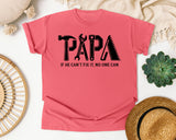Papa If He Can't Fix It No One Can Black graphic tee in Watermelon