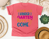 Watch Out Kindergarten Here I Come Red graphic tee in Watermelon