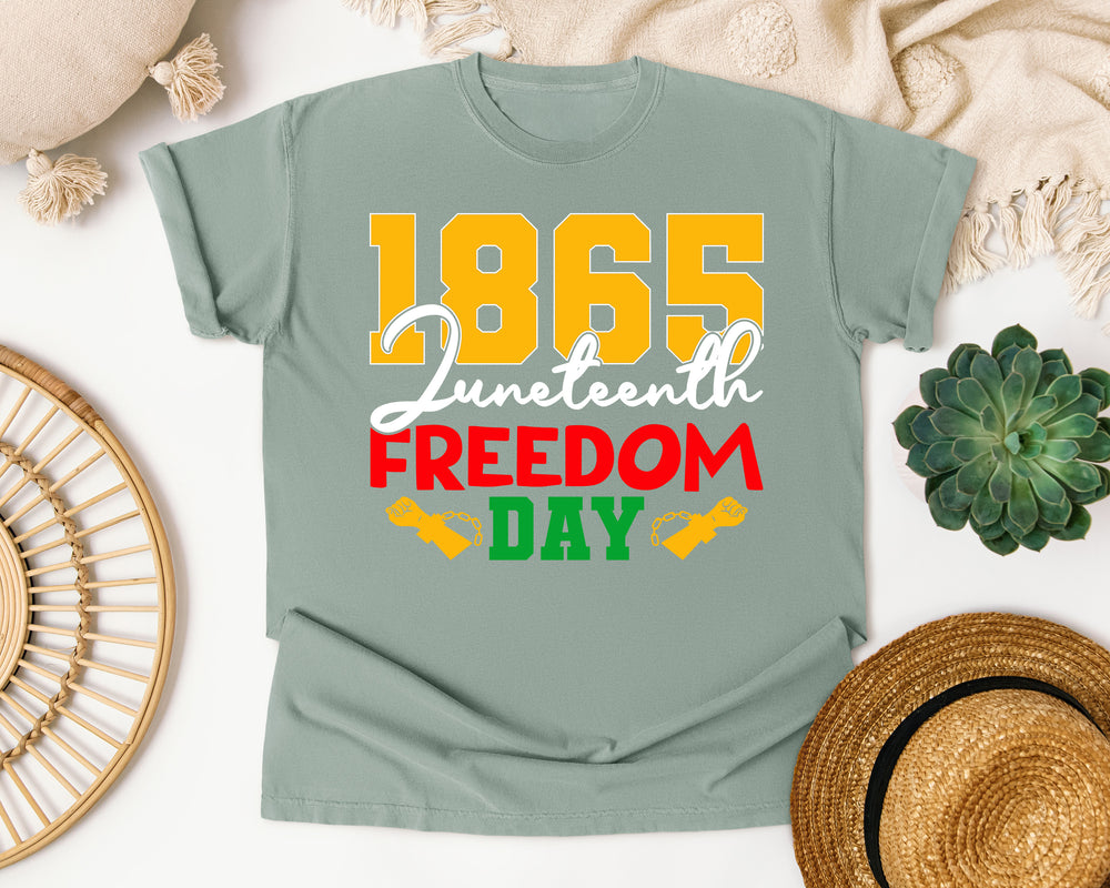 1865 Juneteenth Freedom Day graphic tee in Bay Comfort Colors 1717