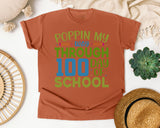 Poppin My Way Through 100 Days Of School Grey graphic tee in Yam