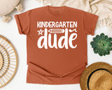 Kindergarten Dude White 2 graphic tee in Yam