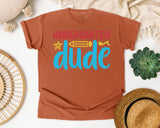 Kindergarten Dude White 2 3 graphic tee in Yam