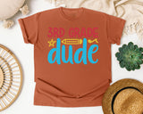 3rd Grade Dude White 2 3 graphic tee in Yam