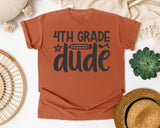4th Grade Dude White graphic tee in Yam