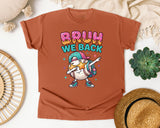 Bruh We Back Baseball Dab graphic tee in Yam