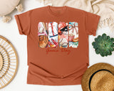 Game Day Baseball Panels graphic tee in Yam