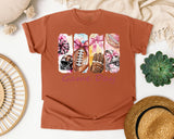 Game Day Football Bows graphic tee in Yam