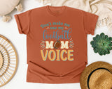 Dont Make Me Use My Football Mom Voice graphic tee in Yam
