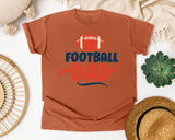 Football Dad Navy Script graphic tee in Yam