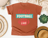 Crazy Football Lady Teal graphic tee in Yam