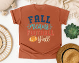 Fall Means Football Yall graphic tee in Yam