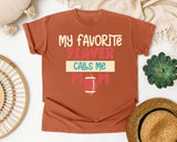 My Favorite Player Calls Me Mom Cream graphic tee in Yam