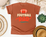 Football Dad Orange Script graphic tee in Yam