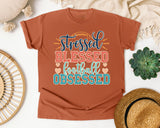 Stressed Blessed Football Obsessed graphic tee in Yam