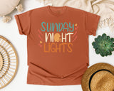 Sunday Night Lights graphic tee in Yam