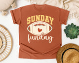 Sunday Funday Football Heart graphic tee in Yam