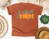 Football Mom Orange graphic tee in Yam