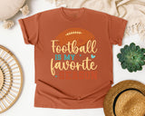 Football Is My Favorite Season Heart graphic tee in Yam