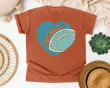 Football Heart Badge graphic tee in Yam