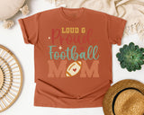 Loud And Proud Football Mom graphic tee in Yam