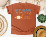 My Heart Is On The Line graphic tee in Yam