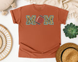 Football Mom Leopard graphic tee in Yam