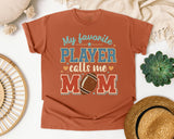 My Favorite Player Calls Me Mom Bold graphic tee in Yam