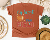 My Heart Is On That Field Bolt graphic tee in Yam
