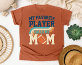 My Favorite Player Calls Me Mom Vintage graphic tee in Yam