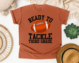 Ready To Tackle Third Grade graphic tee in Yam