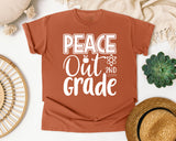 Peace Out 2nd Grade White graphic tee in Yam
