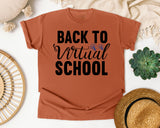 Back To Virtual School graphic tee in Yam