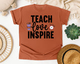 Teach Love Inspire Coffee graphic tee in Yam