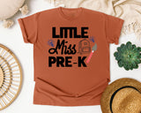 Little Miss Pre-K Paintbrush graphic tee in Yam