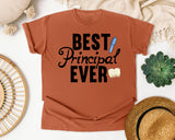 Best Principal Ever graphic tee in Yam