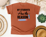 My Students Are The Reason Pencil graphic tee in Yam