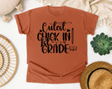 Cutest Chick In 1st Grade graphic tee in Yam