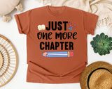 Just One More Chapter graphic tee in Yam