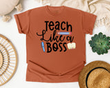 Teach Like A Boss graphic tee in Yam
