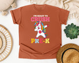 Im Ready To Crush Pre-K Unicorn graphic tee in Yam