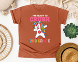 Im Ready To Crush 2nd Grade Unicorn graphic tee in Yam