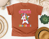Im Ready To Crush 3rd Grade Unicorn graphic tee in Yam