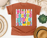 Second Grade Crayons Smiley graphic tee in Yam